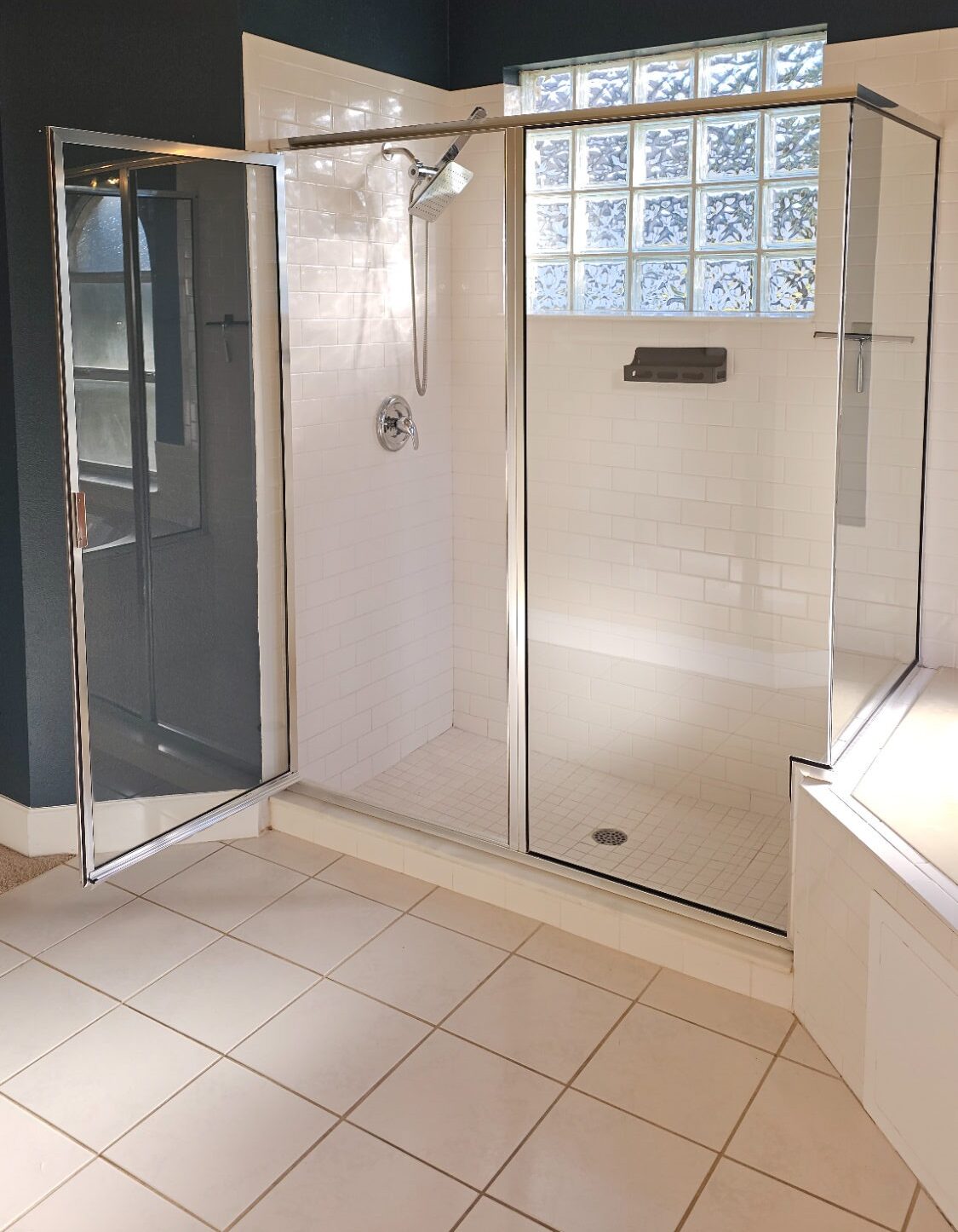 After Master shower cleaned